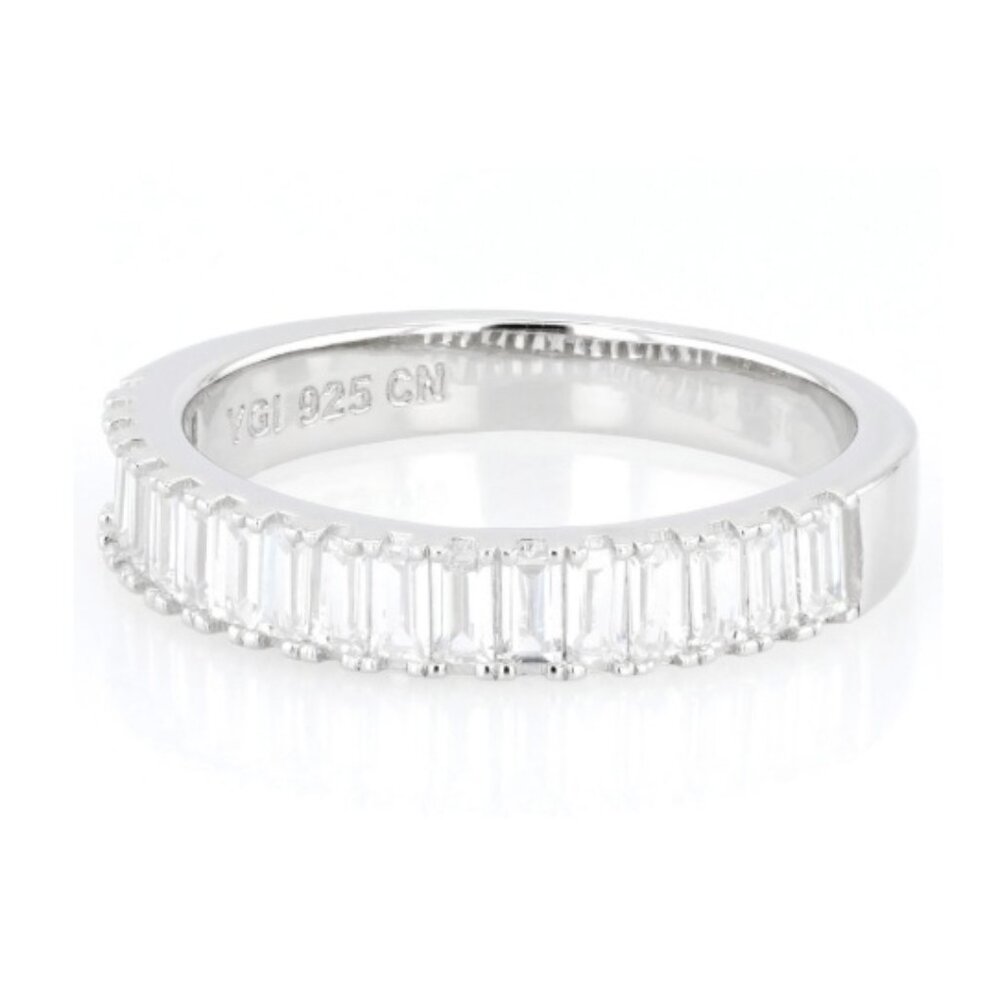 NIB - JTV White Cubic Zirconia Platinum Over Sterling Silver Ring 1.41ctw - Picture 2 of 9